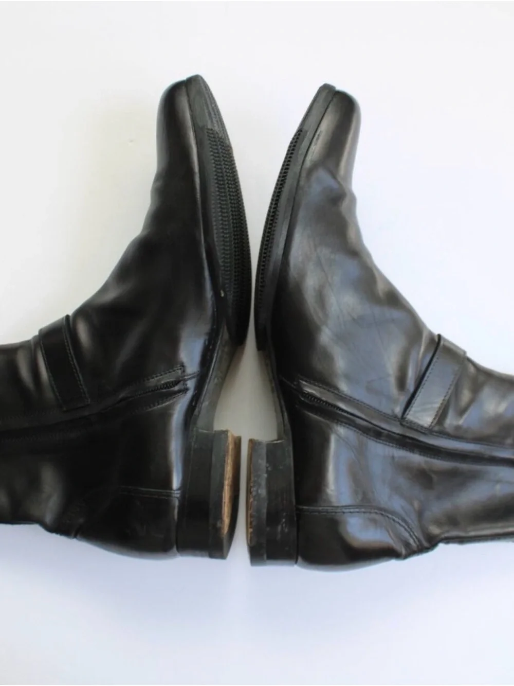 CNC Costume National Black Leather Harness Ankle Boots